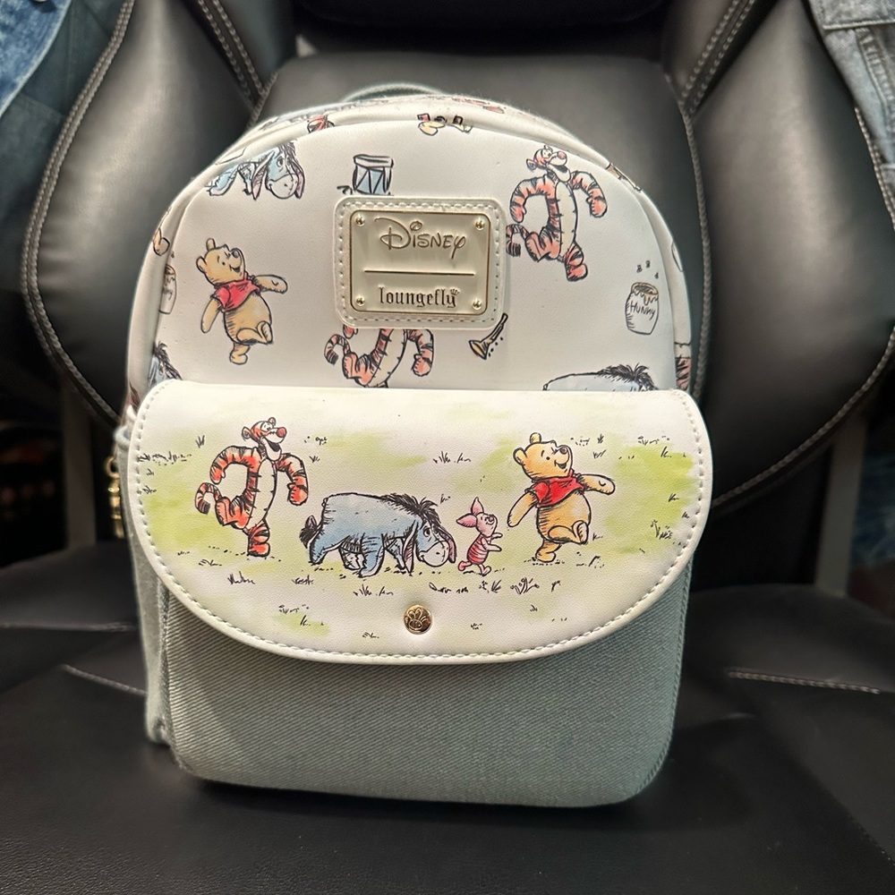 Winnie the Pooh + Friends Denim Loungefly Backpack